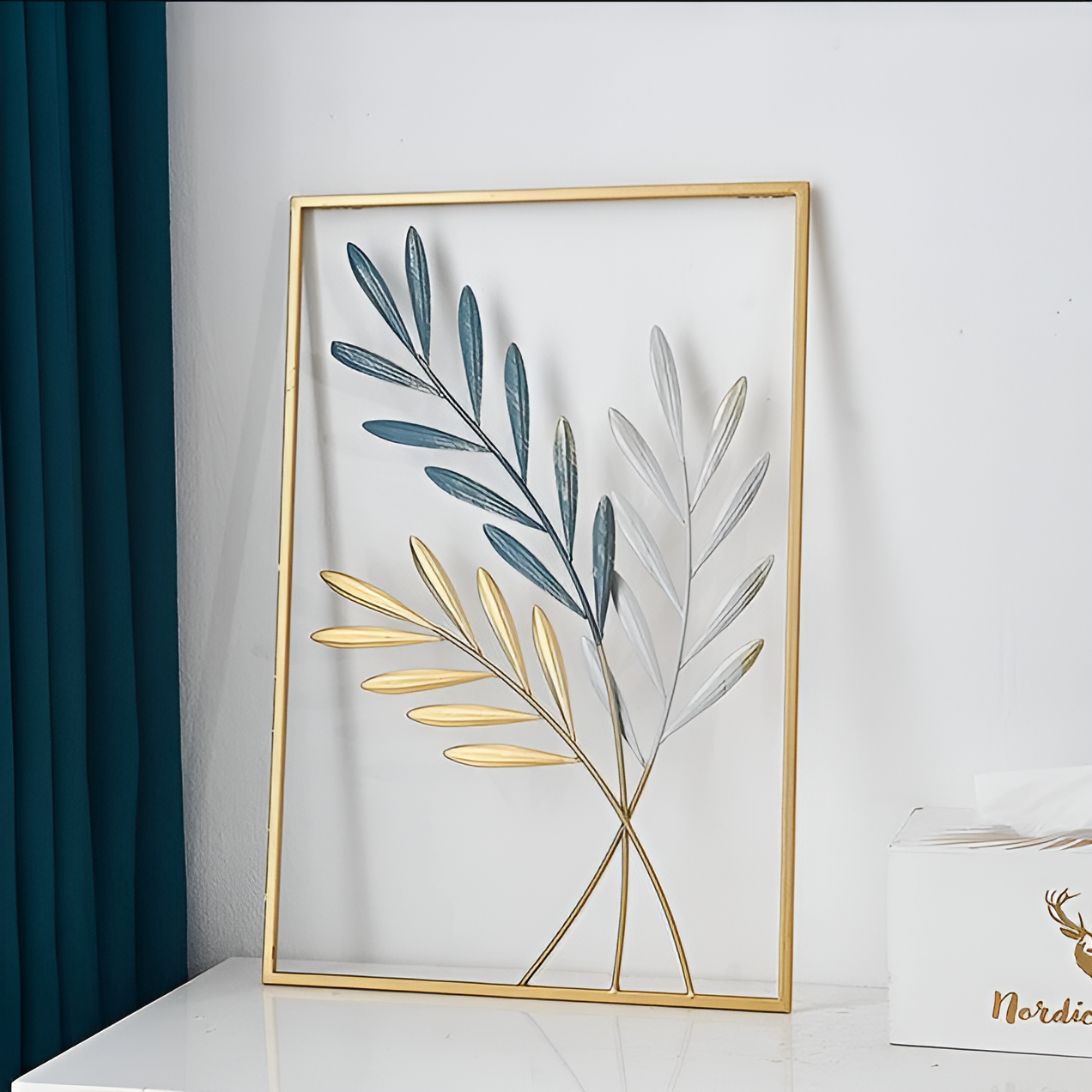 LeafAura – Metallwand-Deko im Blattdesign für moderne Räume
