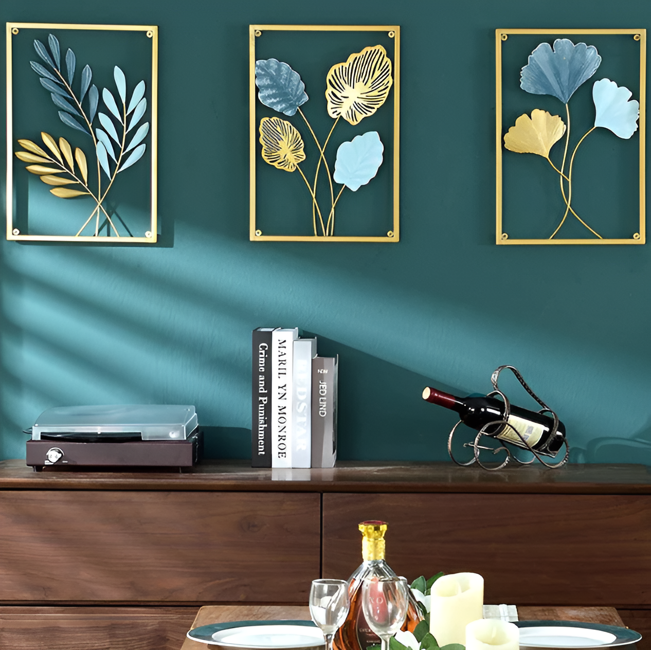 LeafAura – Metallwand-Deko im Blattdesign für moderne Räume