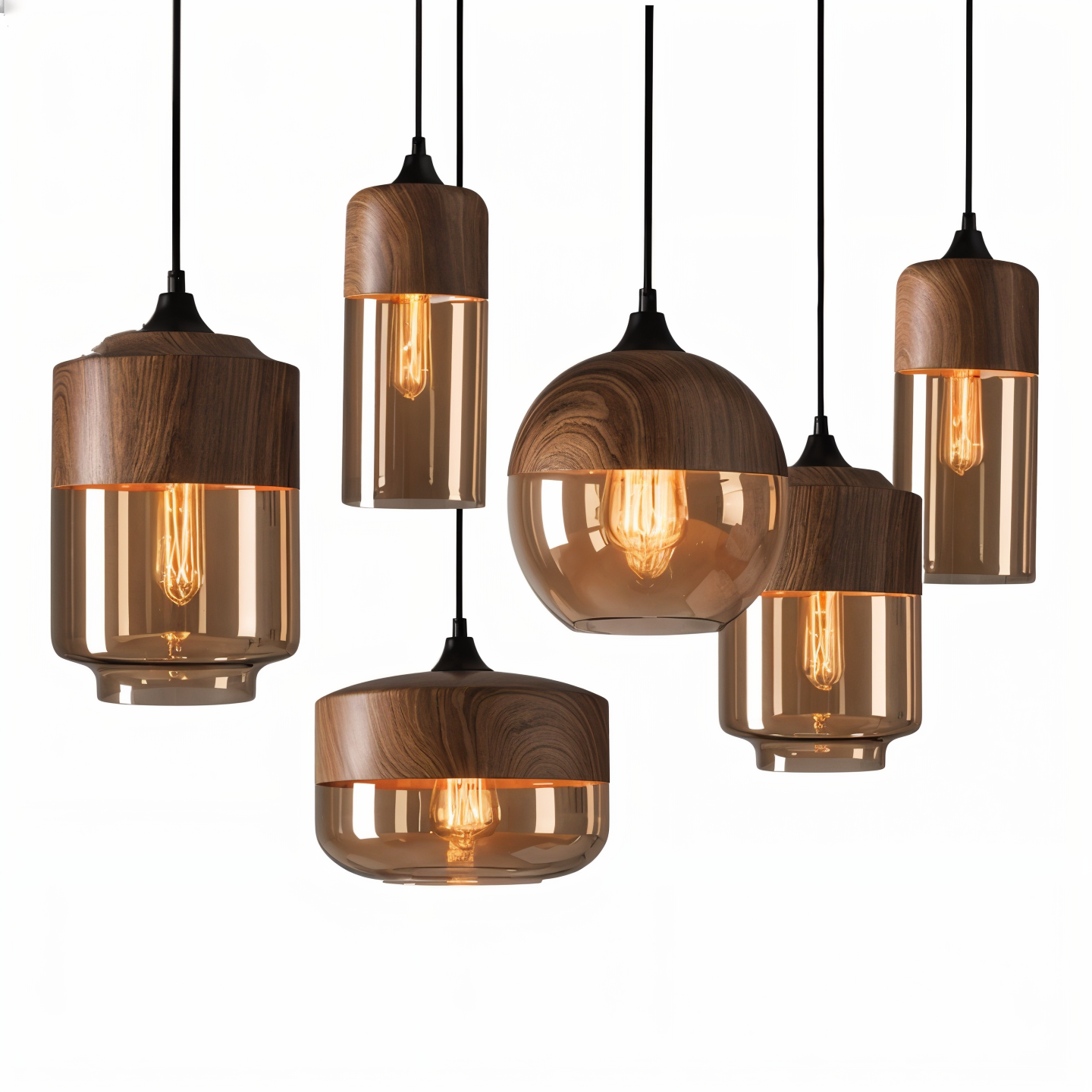 LoftRay – Retro Glas-Hängeleuchte im nordischen Loft-Stil