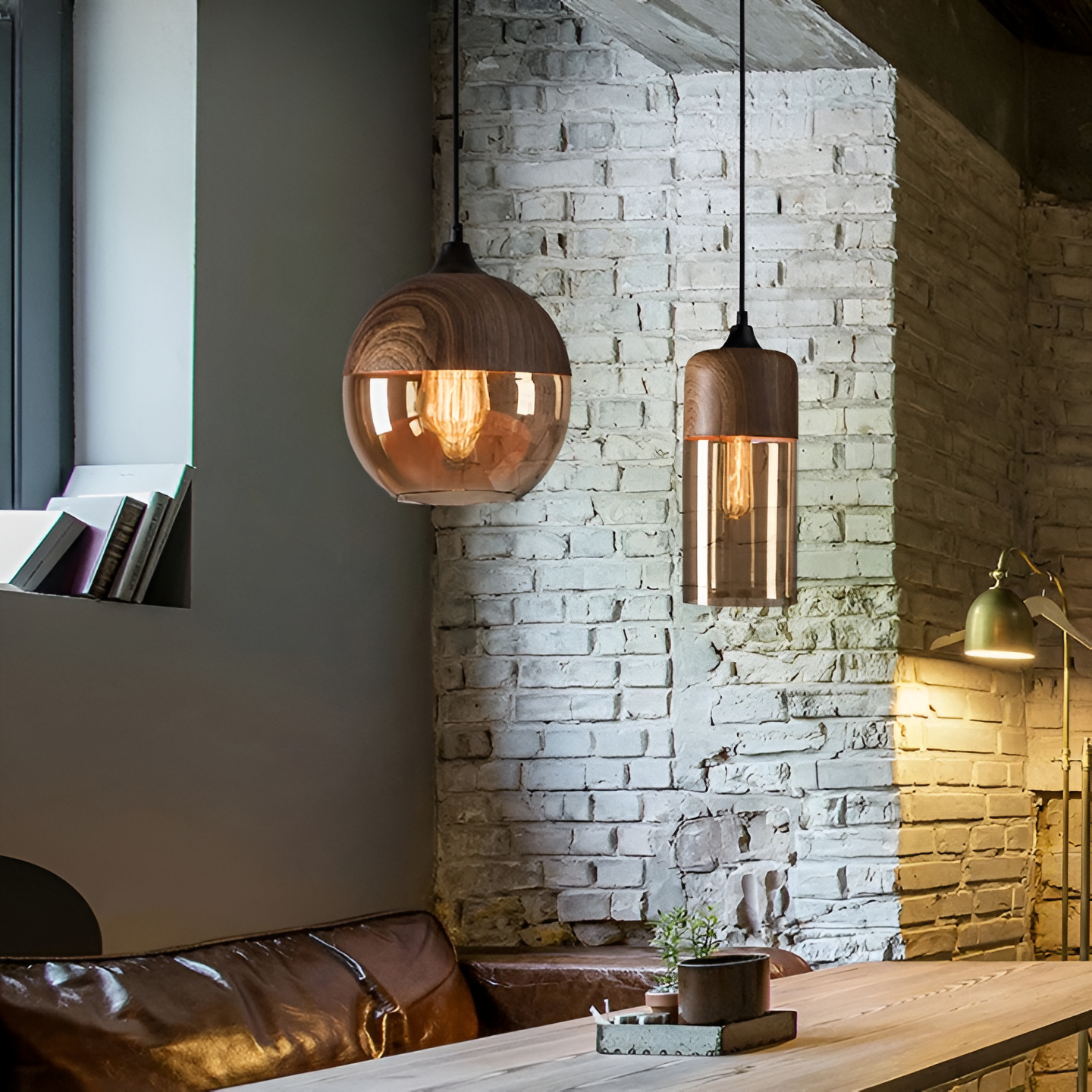 LoftRay – Retro Glas-Hängeleuchte im nordischen Loft-Stil