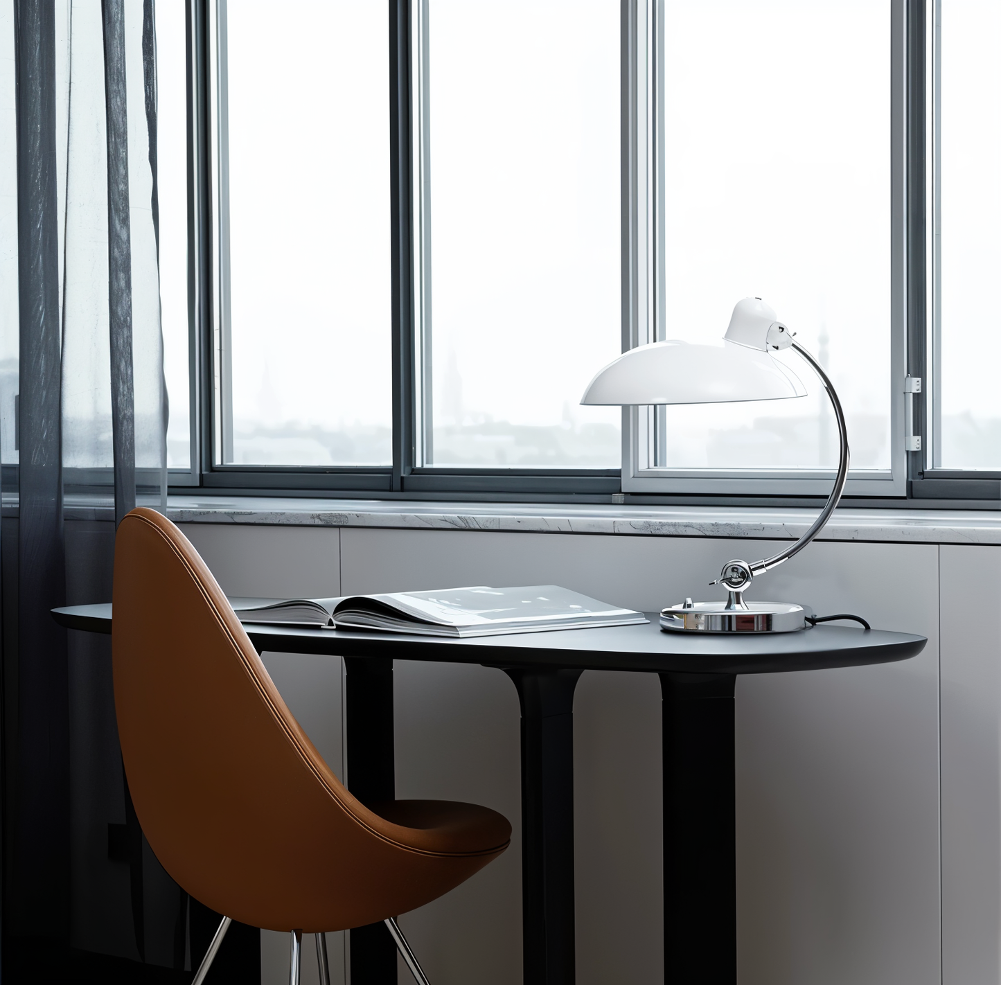 Minimalistische Tischlampe Im Retro-Stil