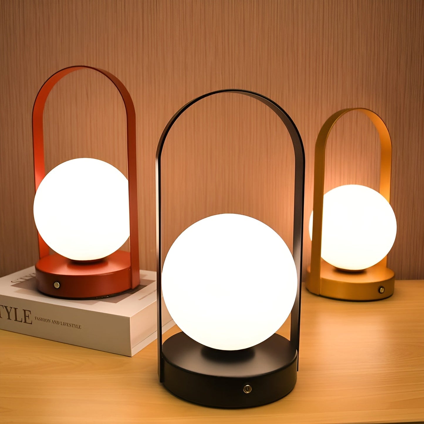 LumiSphere LED Lampe – Kabellos & Wiederaufladbar