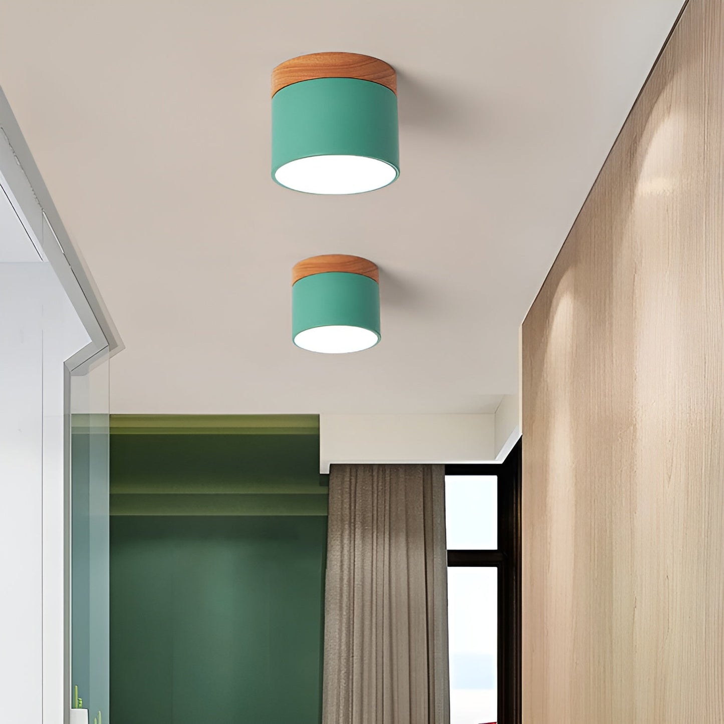 Pastel Shine - Macaron Holzmaserung Lampe