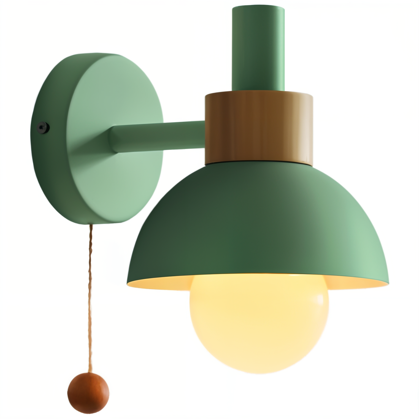 Candy Glow - Macaron-Wandleuchte aus Holz