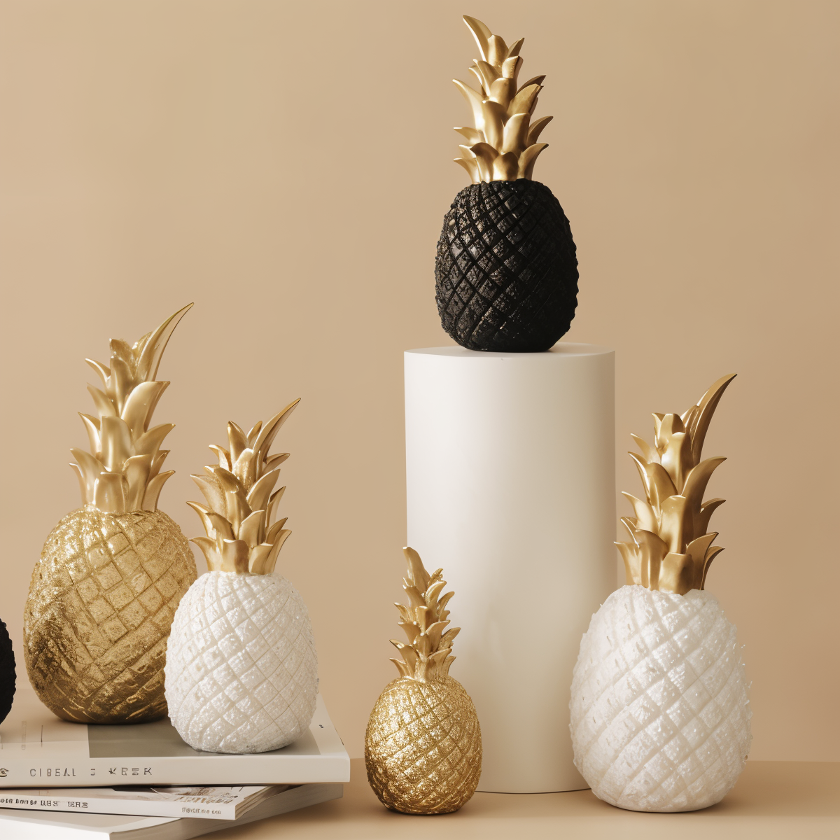 Phineas – Schicke Ananas-Dekoration aus Harz für sommerliche Wohnhighlights