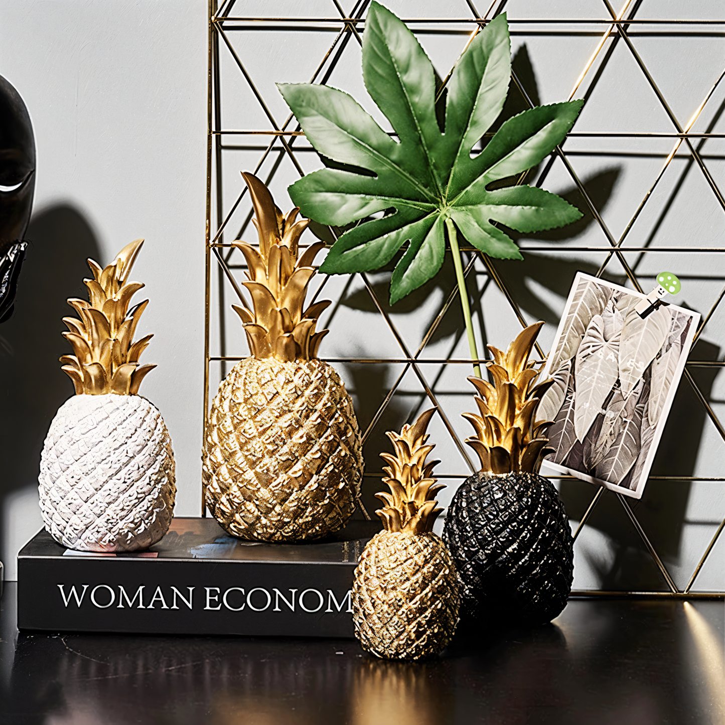 Phineas – Schicke Ananas-Dekoration aus Harz für sommerliche Wohnhighlights