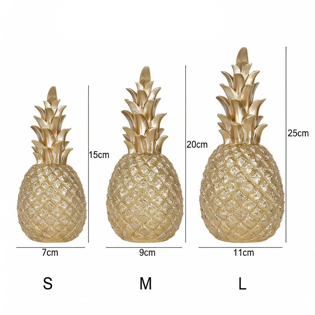Phineas – Schicke Ananas-Dekoration aus Harz für sommerliche Wohnhighlights
