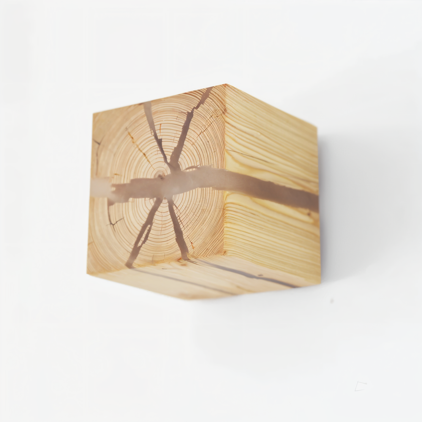 CrackleWood Artlight – Handgemachte Wandleuchte mit Holzriss-Struktur