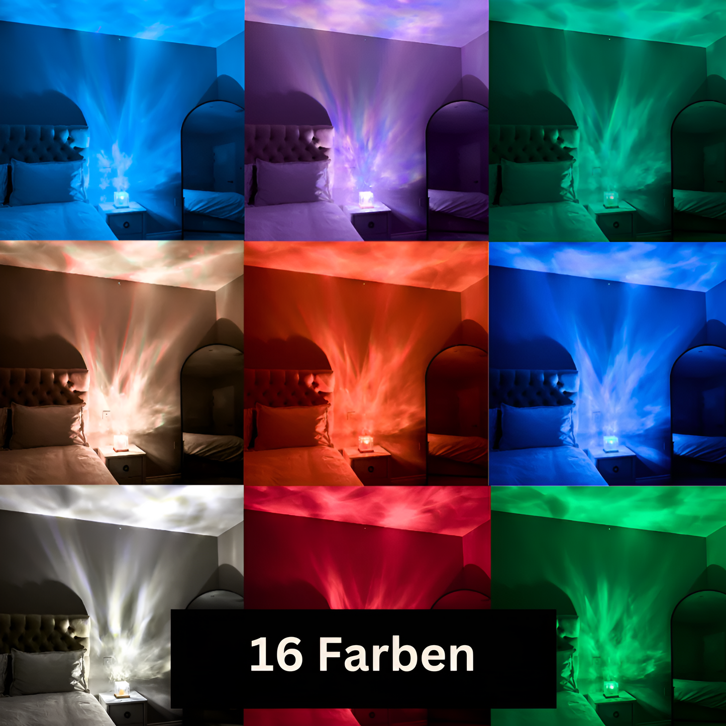 Tesseract-Projektion RGB-Nachtlicht