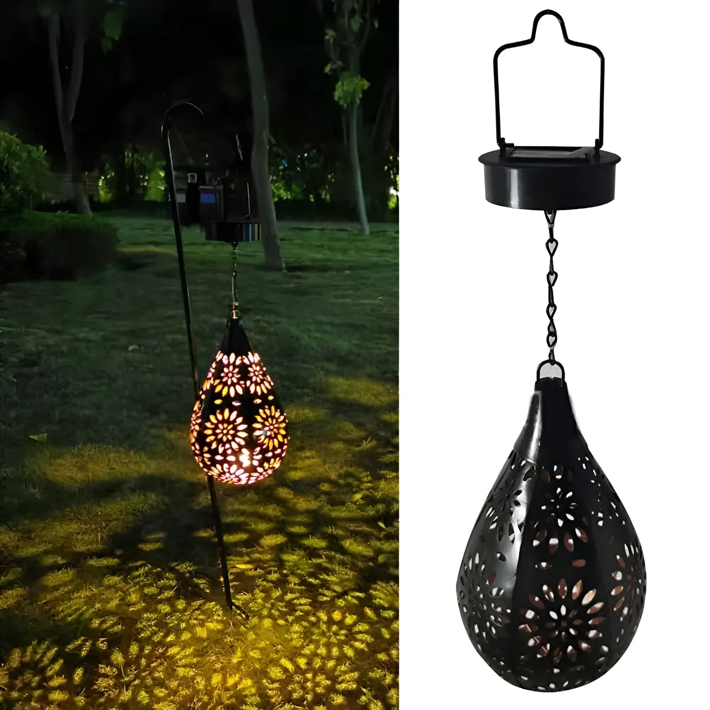 SolarBloom Lichtspiel – Hohles Gartenlicht mit Solarbetrieb & Wasserresistenz