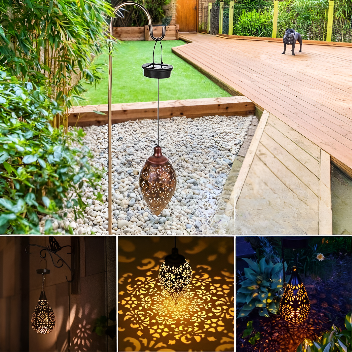 SolarBloom Lichtspiel – Hohles Gartenlicht mit Solarbetrieb & Wasserresistenz