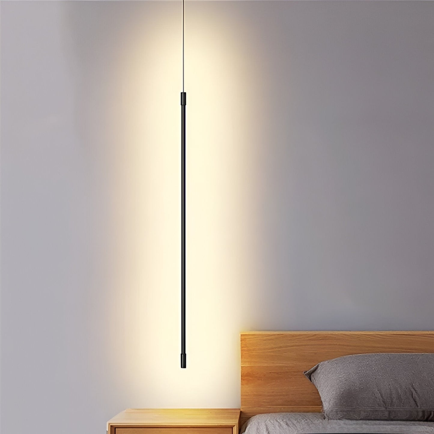 LineGlow – Minimalistische Schwarze LED-Pendelleuchte im Designerlook