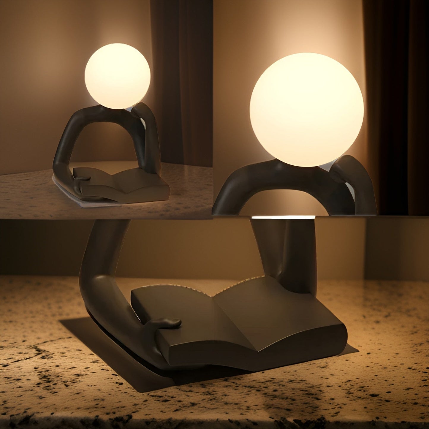 LunaThink Skulptur – Mondlicht & Denkfigur