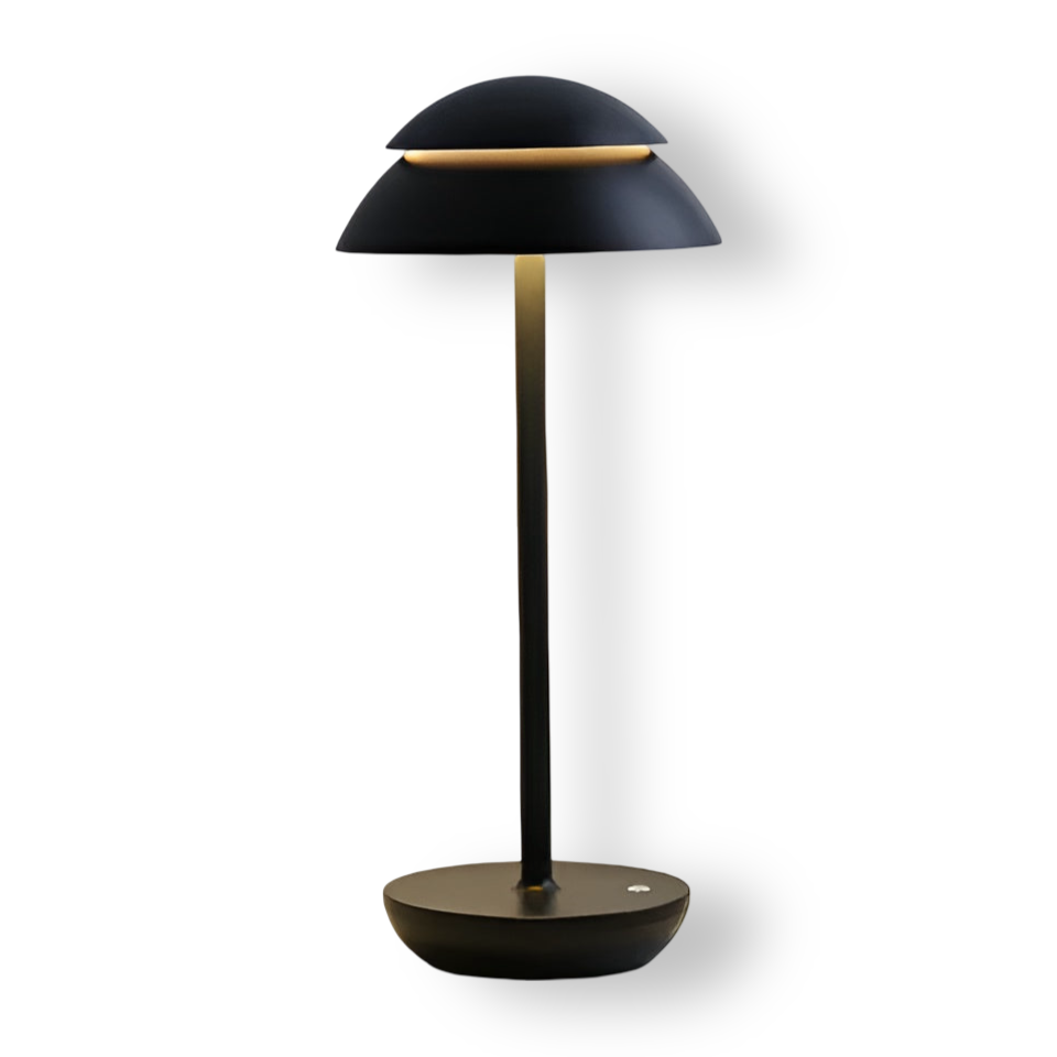 LumiShade – Kabellose LED Tischlampe mit Schirm in schlankem Design