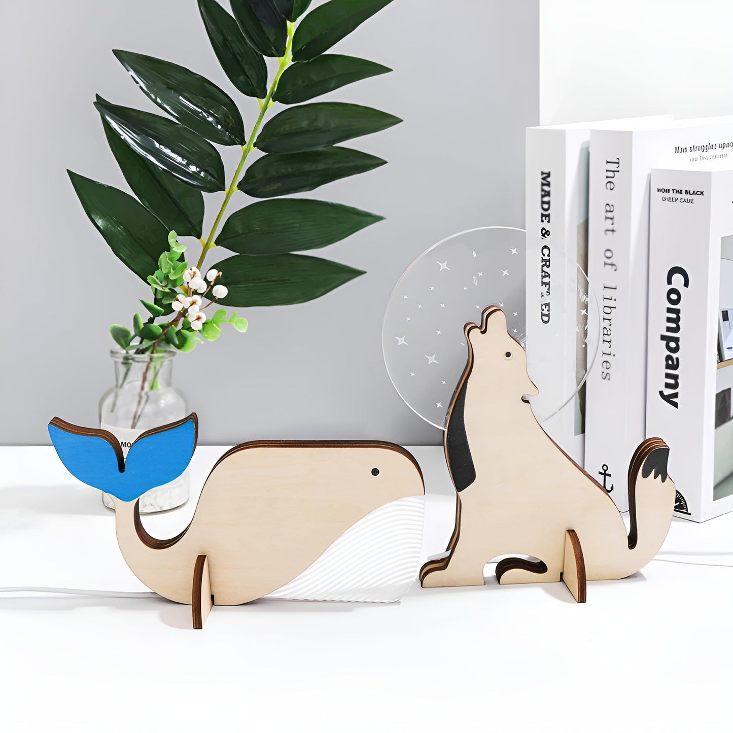 Mara – Tierisches Holz-Acryl LED Nachtlicht