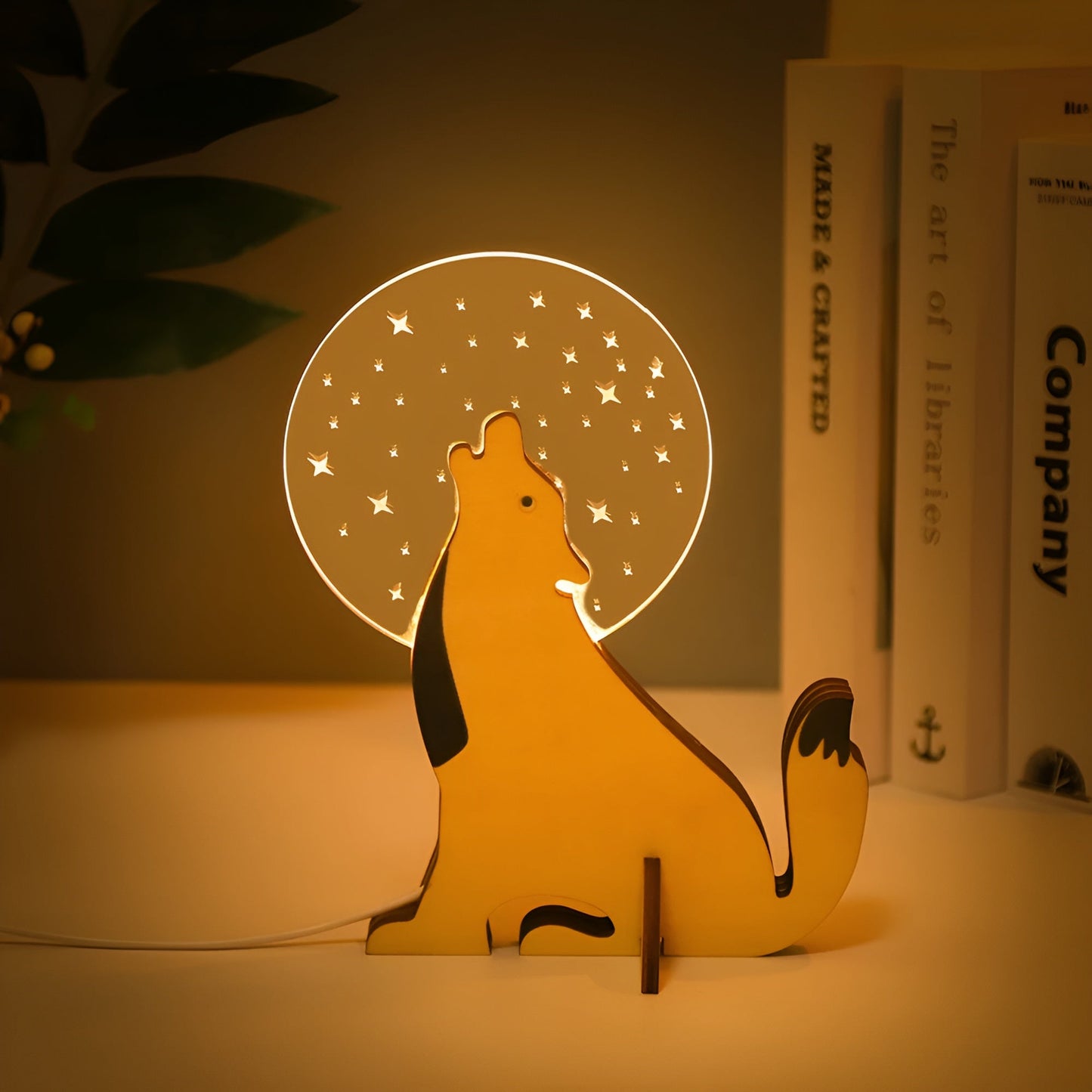 Mara – Tierisches Holz-Acryl LED Nachtlicht