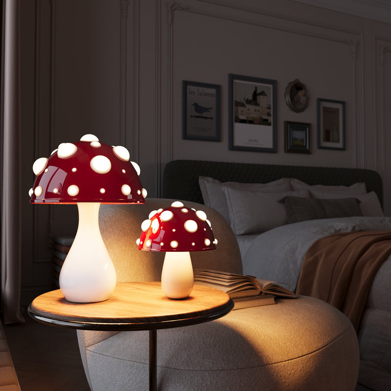Kira – Dekorative Pilz-Tischlampe mit Dimmfunktion