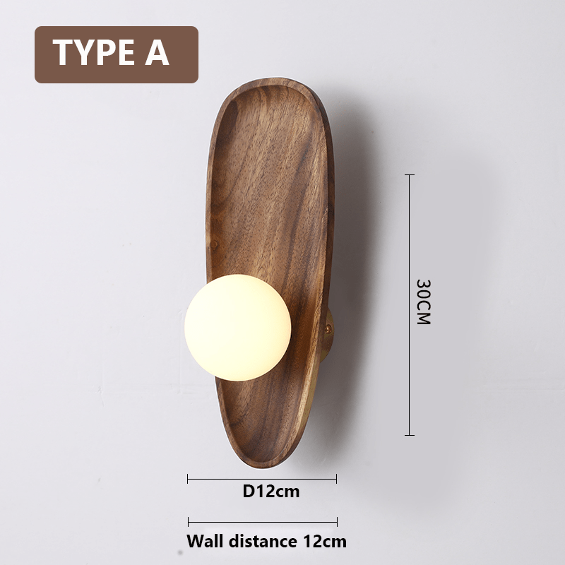 Alani – Wandlampe aus natürlichem Holz