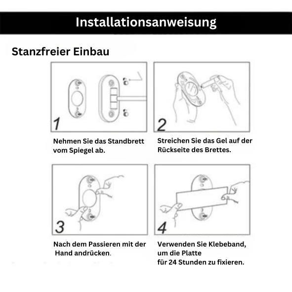 LuxMirror – Goldener LED-Kosmetikspiegel mit Akku & Vergrößerung