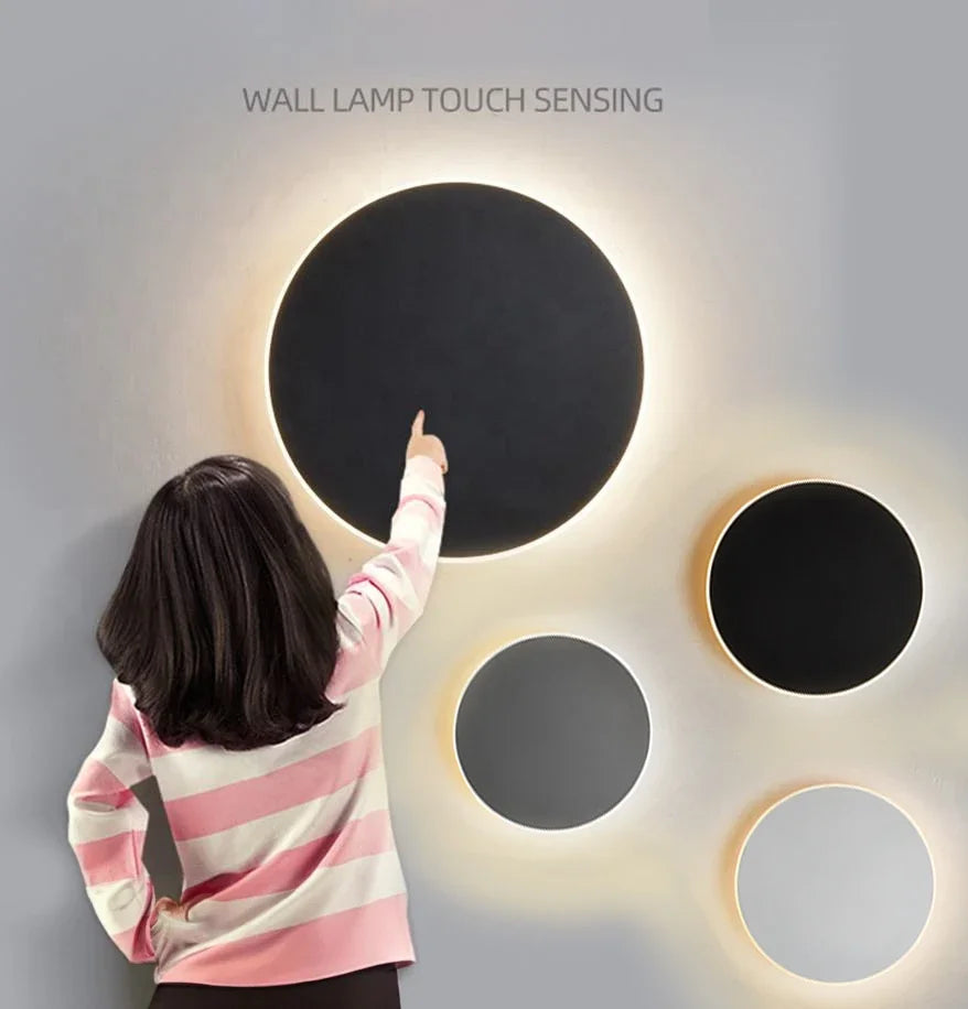 Runde Lichttreppe Wand Hintergrund Touch Lampe