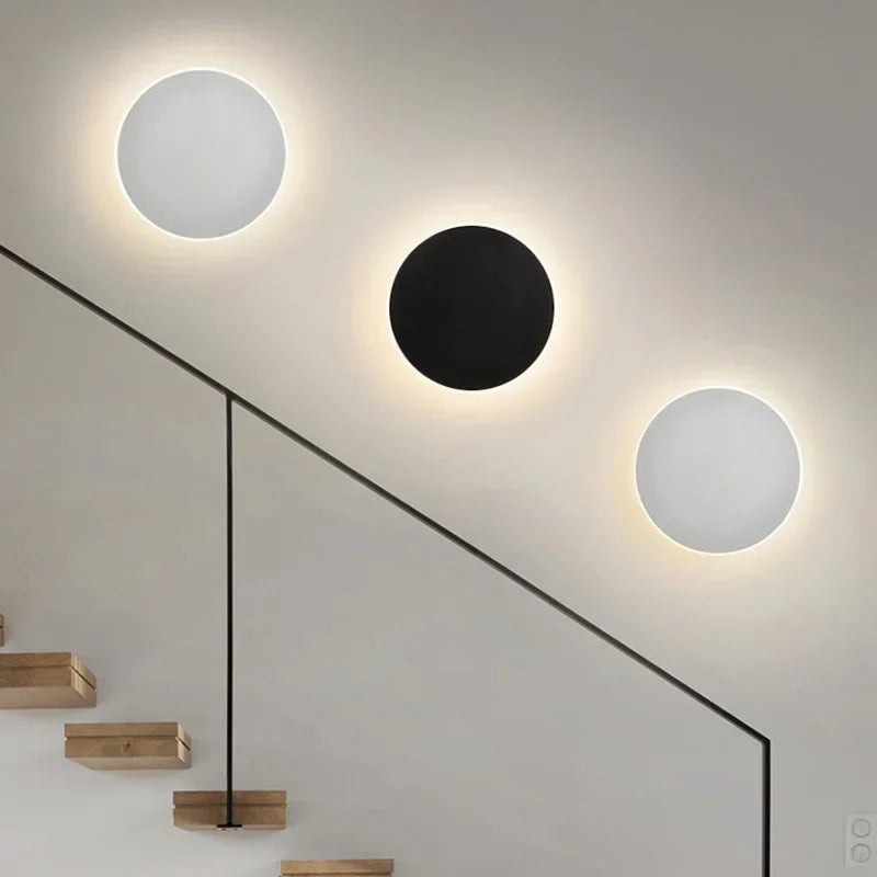 Runde Lichttreppe Wand Hintergrund Touch Lampe