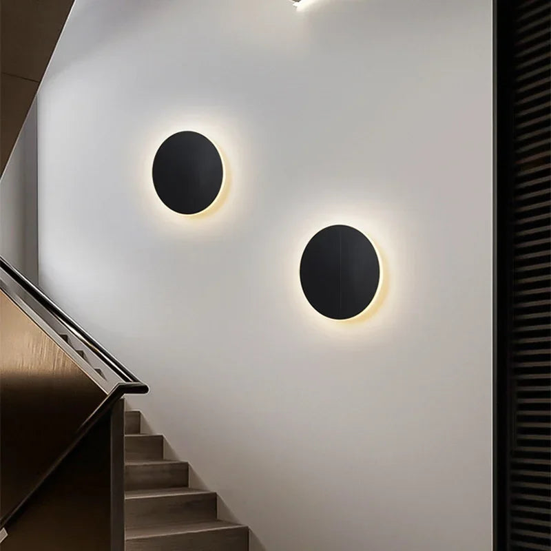 Runde Lichttreppe Wand Hintergrund Touch Lampe