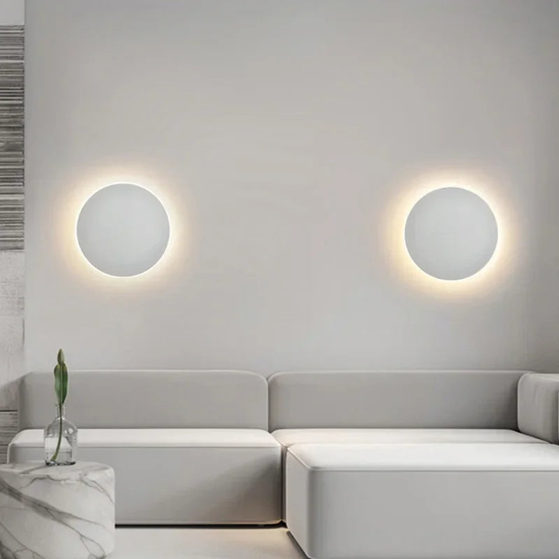 Runde Lichttreppe Wand Hintergrund Touch Lampe
