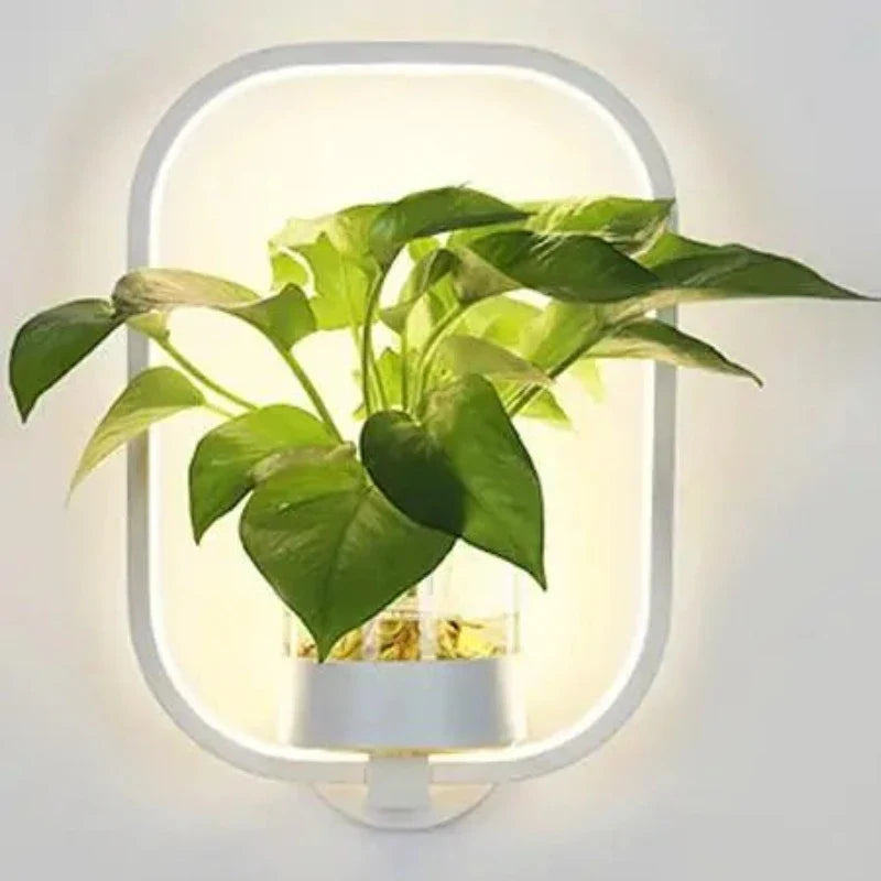 Minimalistische grüne Pflanzenwandlampe