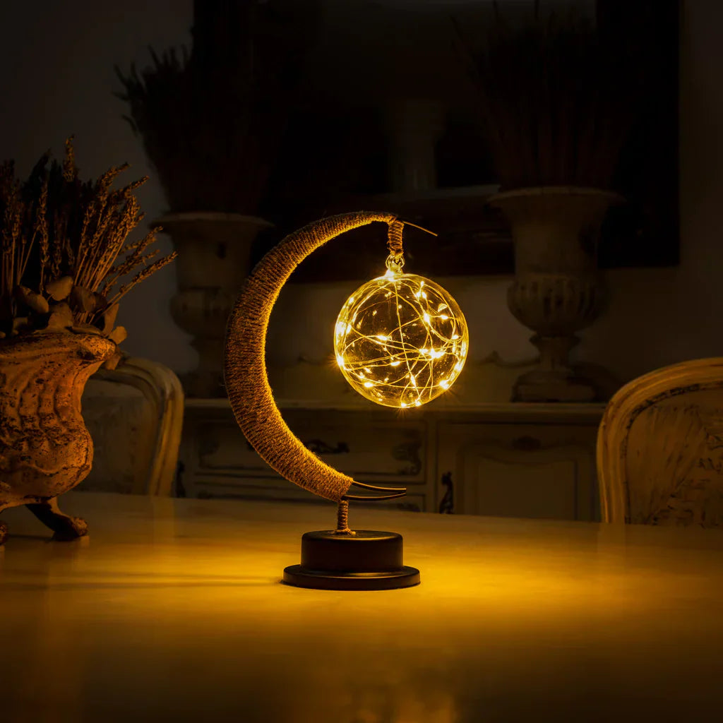 Celina – LED Mond & Stern Kupferdraht-Lampe