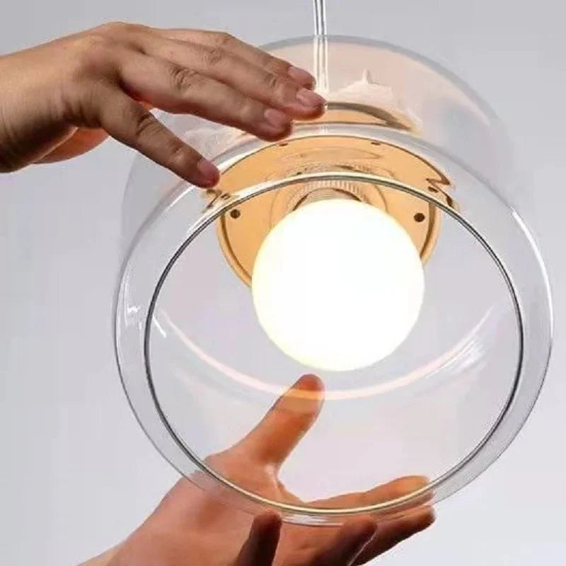Liora – Vogel-Hängelampe aus Glas