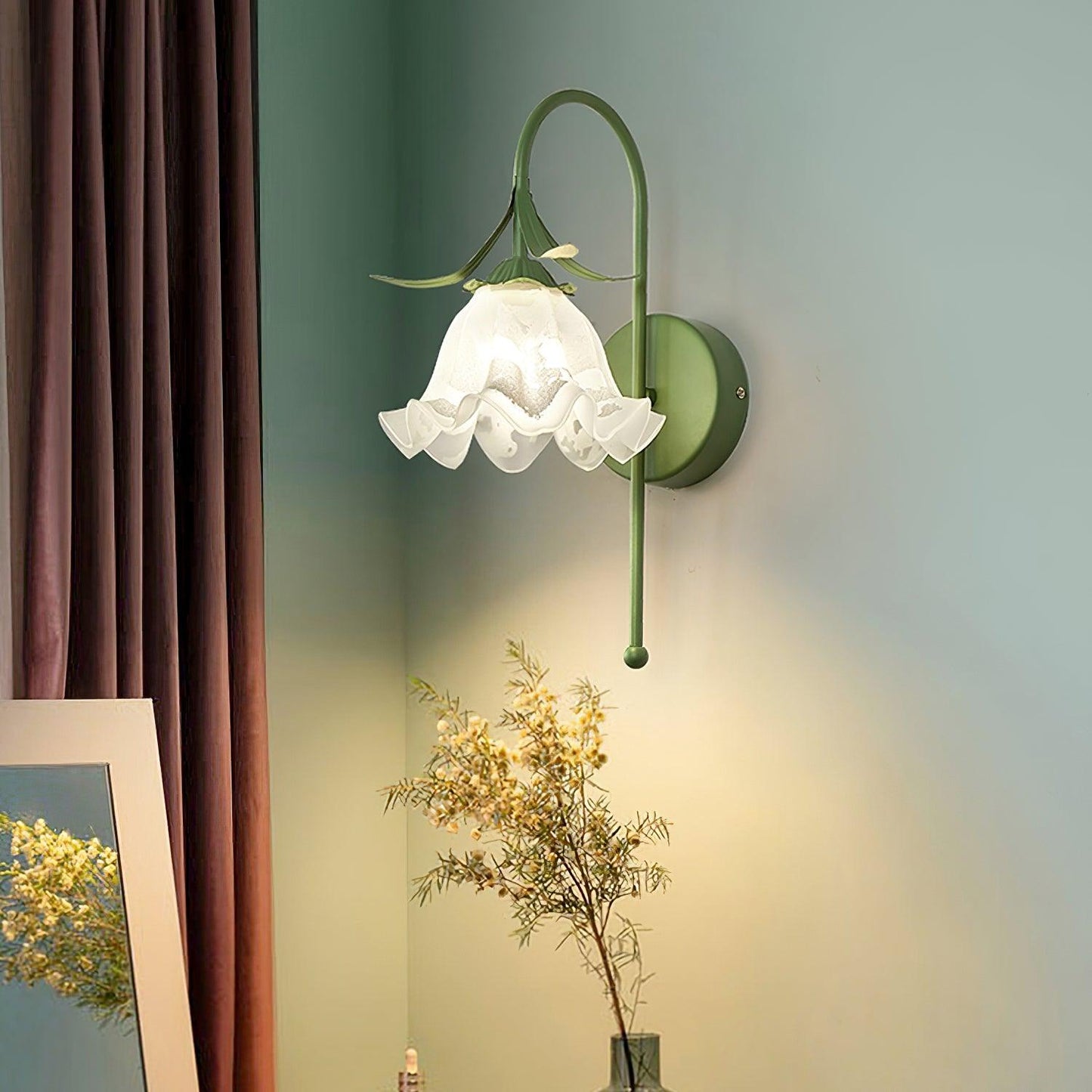Neri – Wandleuchte im Orchideen-Design
