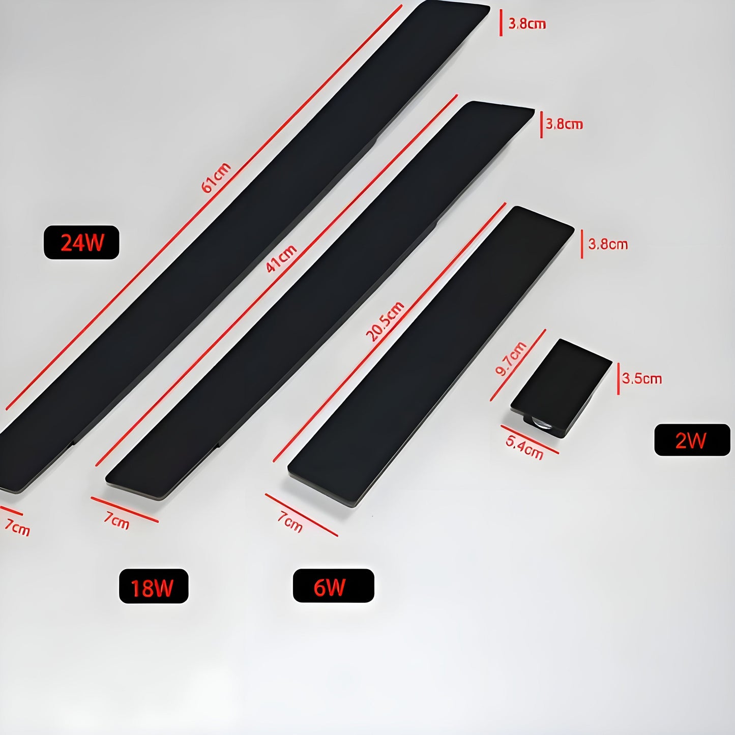 Moderne, minimalistische LED-Wandleuchte