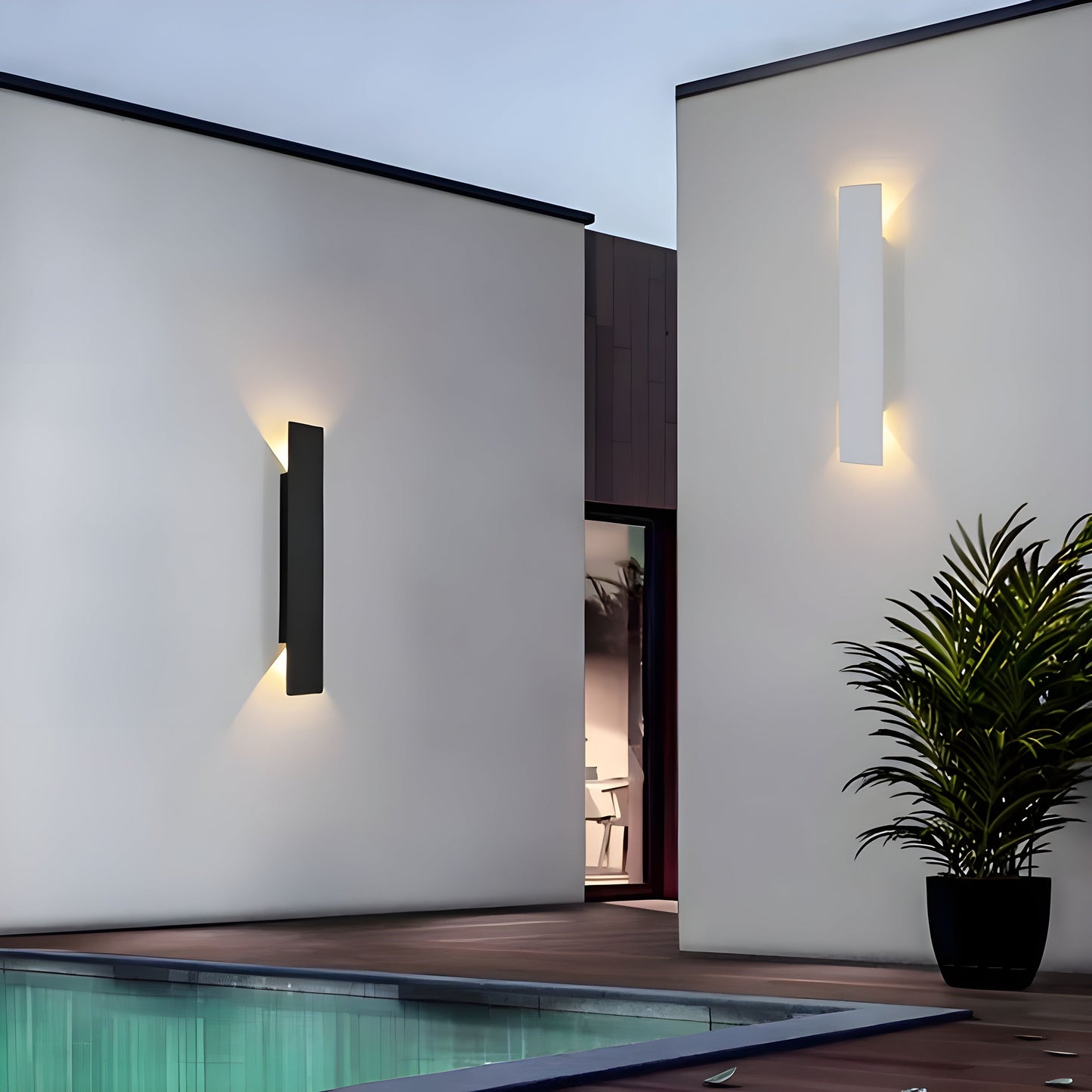 Moderne, minimalistische LED-Wandleuchte