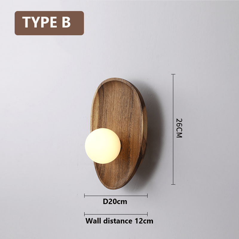 Alani – Wandlampe aus natürlichem Holz