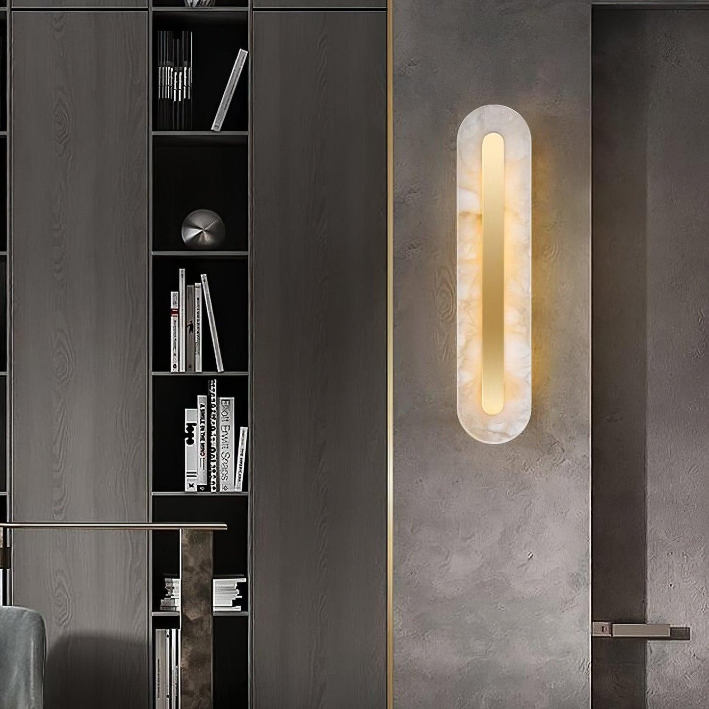 Alenya – Wandlampe aus Kupfer und Marmor