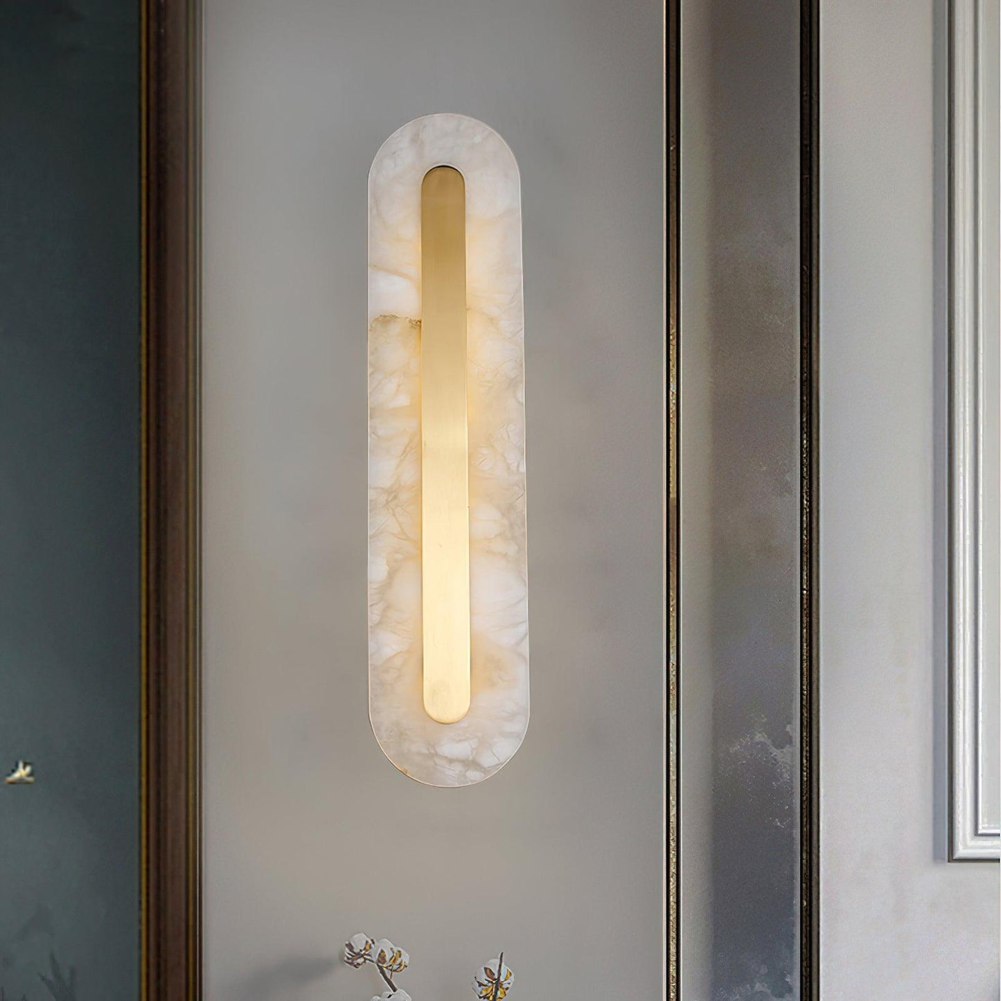 Alenya – Wandlampe aus Kupfer und Marmor