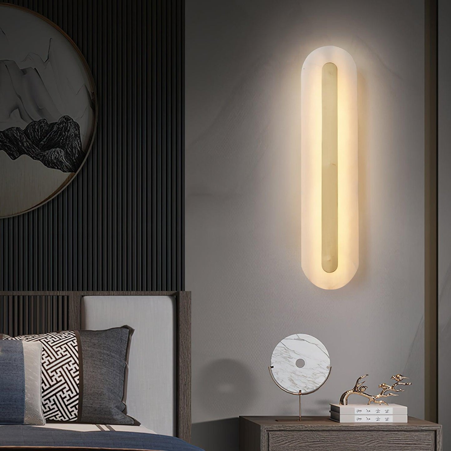 Alenya – Wandlampe aus Kupfer und Marmor
