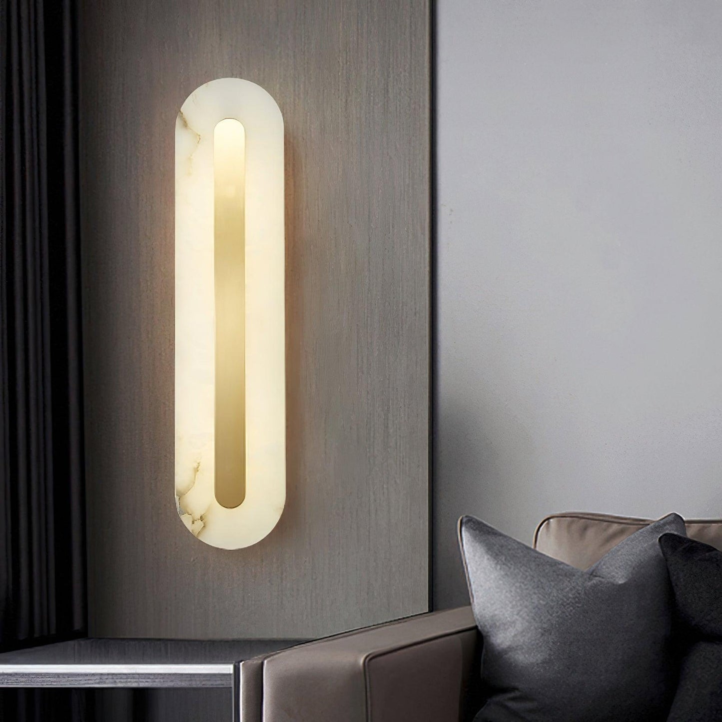 Alenya – Wandlampe aus Kupfer und Marmor