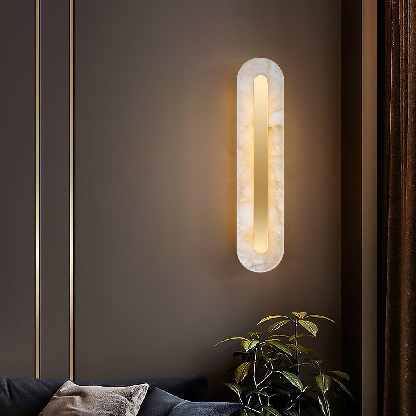 Alenya – Wandlampe aus Kupfer und Marmor