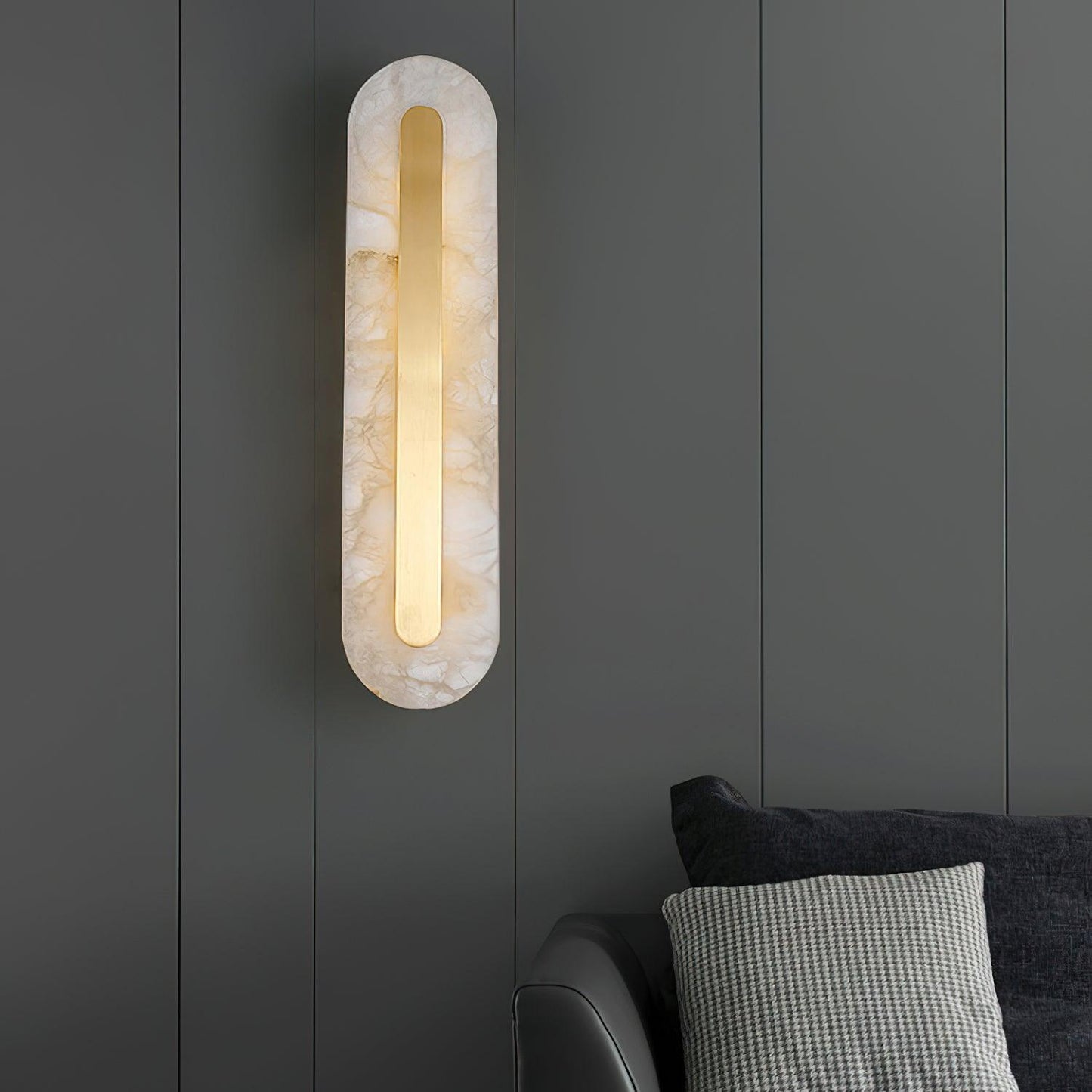 Alenya – Wandlampe aus Kupfer und Marmor