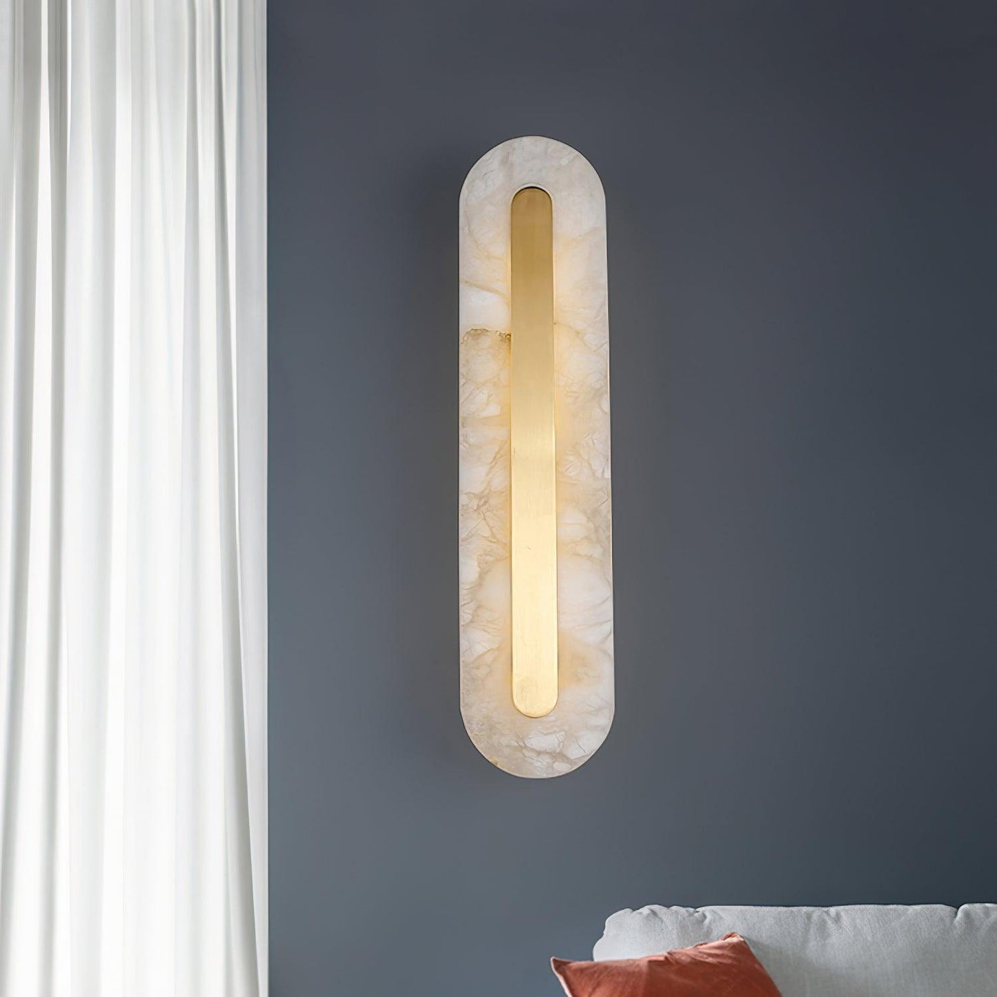 Alenya – Wandlampe aus Kupfer und Marmor