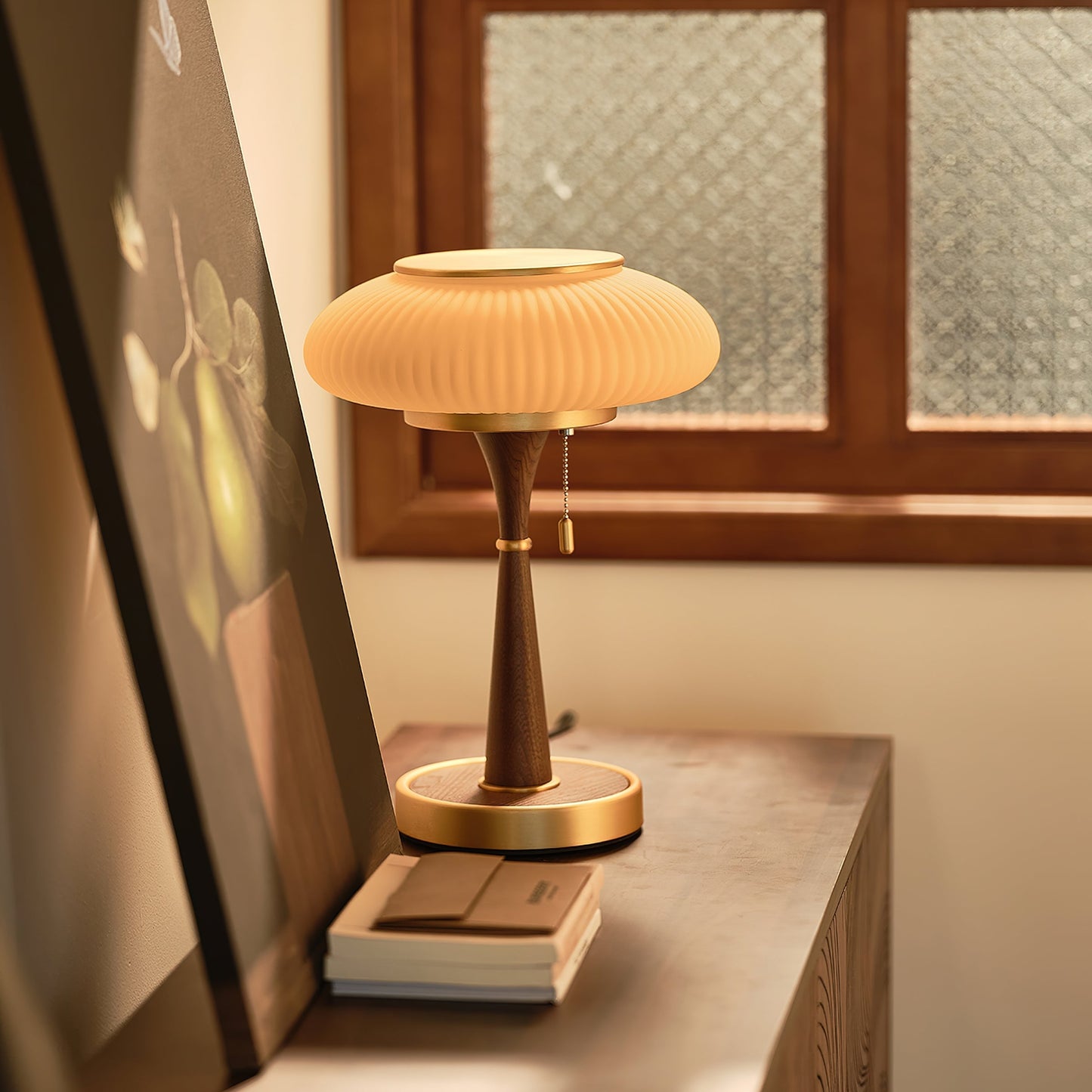 Noelia – Retro Tischlampe aus Holz