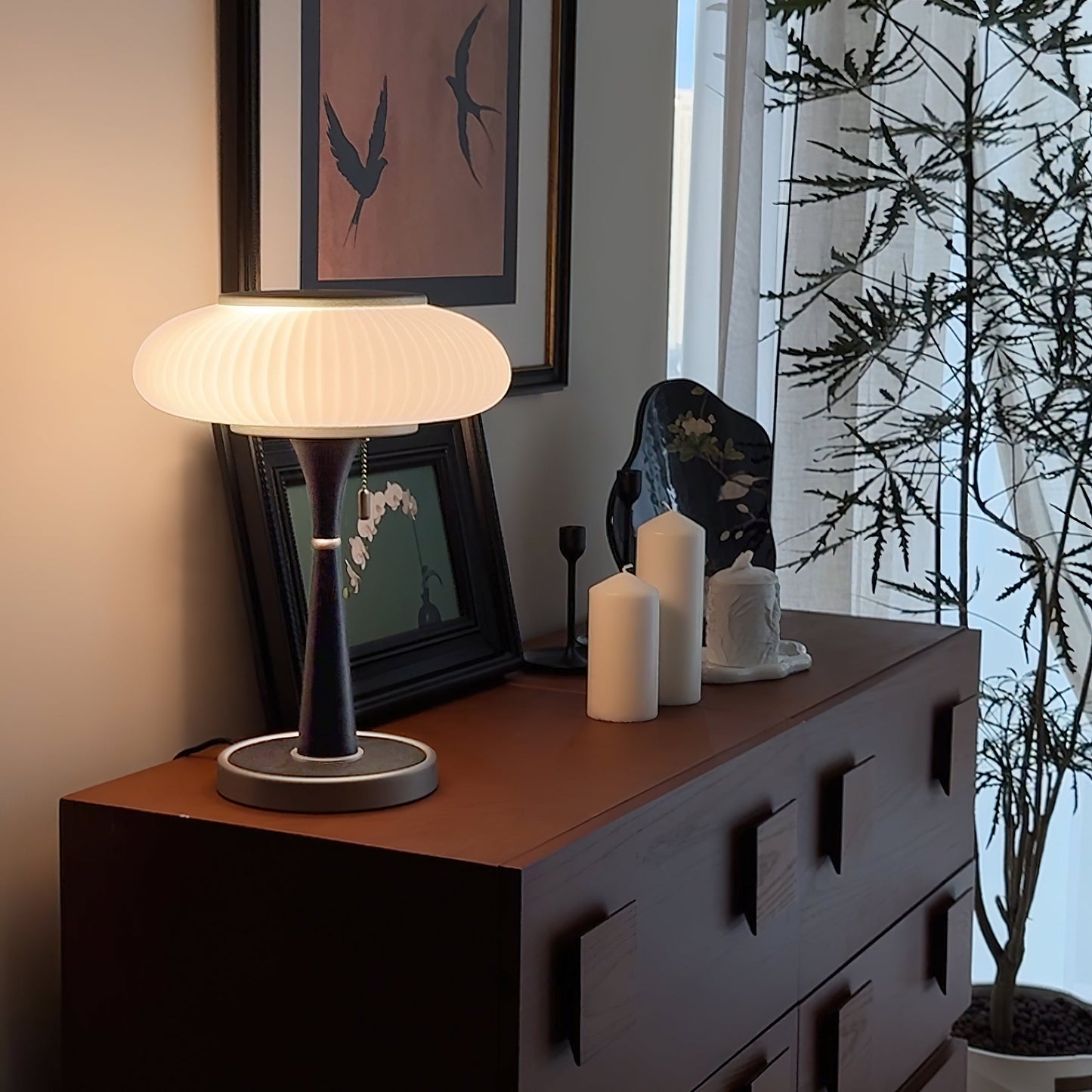 Noelia – Retro Tischlampe aus Holz