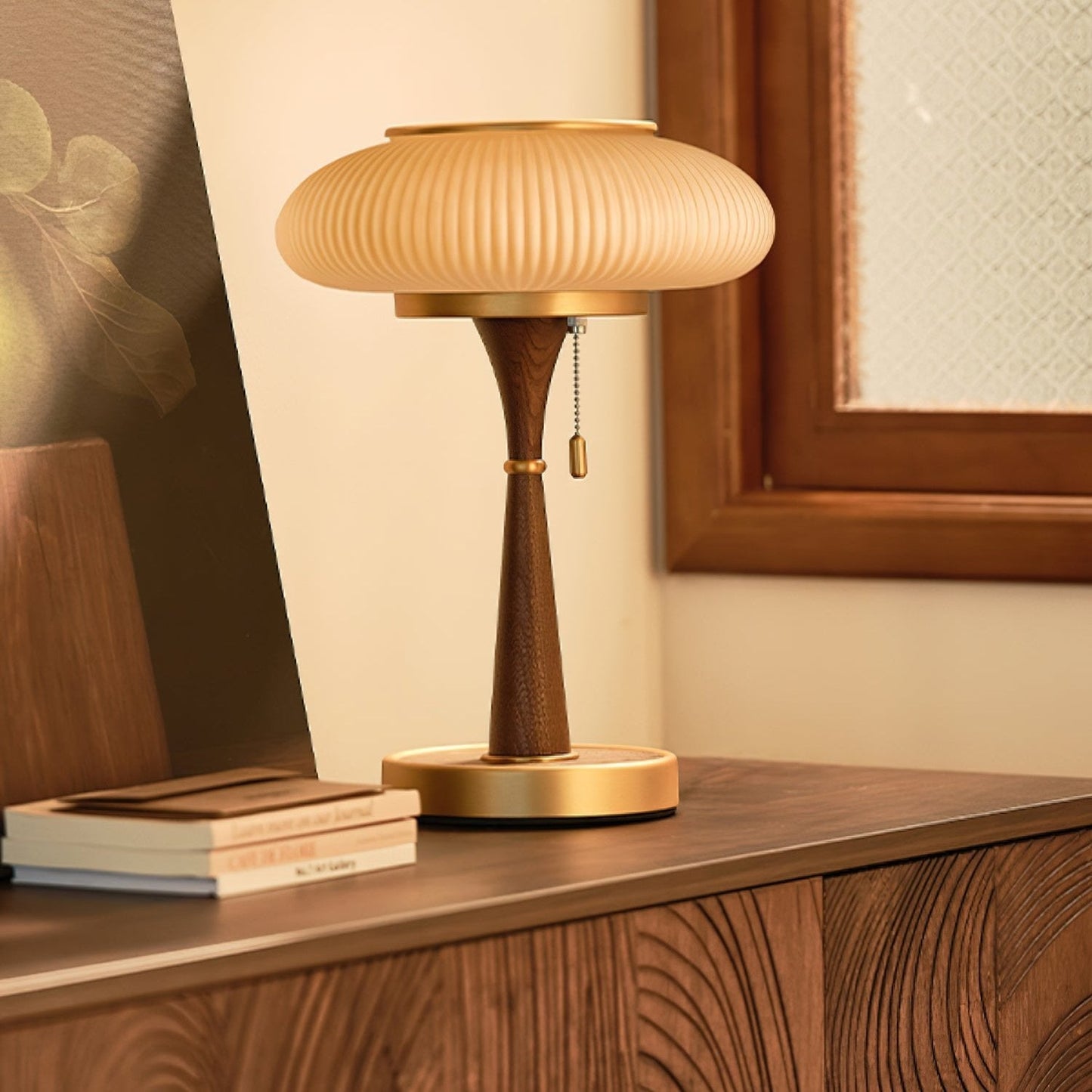 Noelia – Retro Tischlampe aus Holz