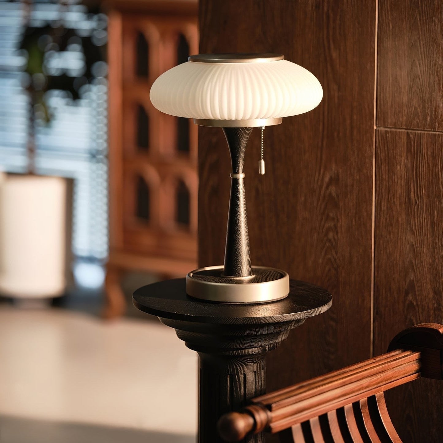 Noelia – Retro Tischlampe aus Holz