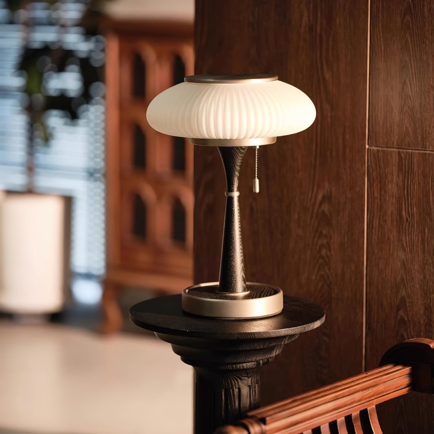 Noelia – Retro Tischlampe aus Holz