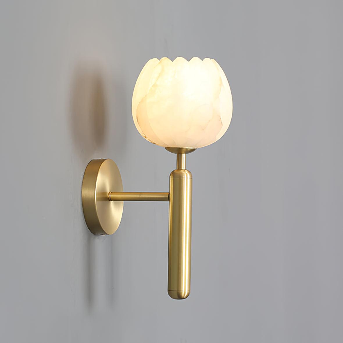 Mei – Kupfer-Marmor Wandlampe