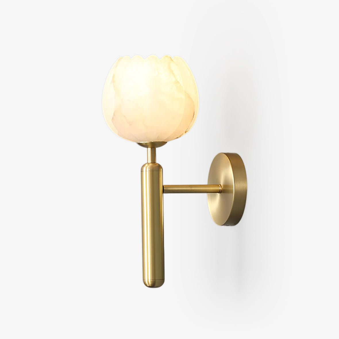 Mei – Kupfer-Marmor Wandlampe