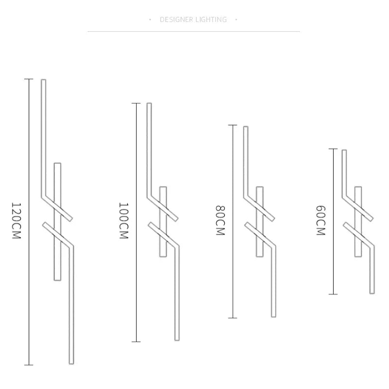 Luxuriöse minimalistische Streifen-Wandleuchte