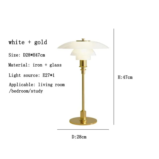 Dänische Retro Mid-Antike Tischlampe